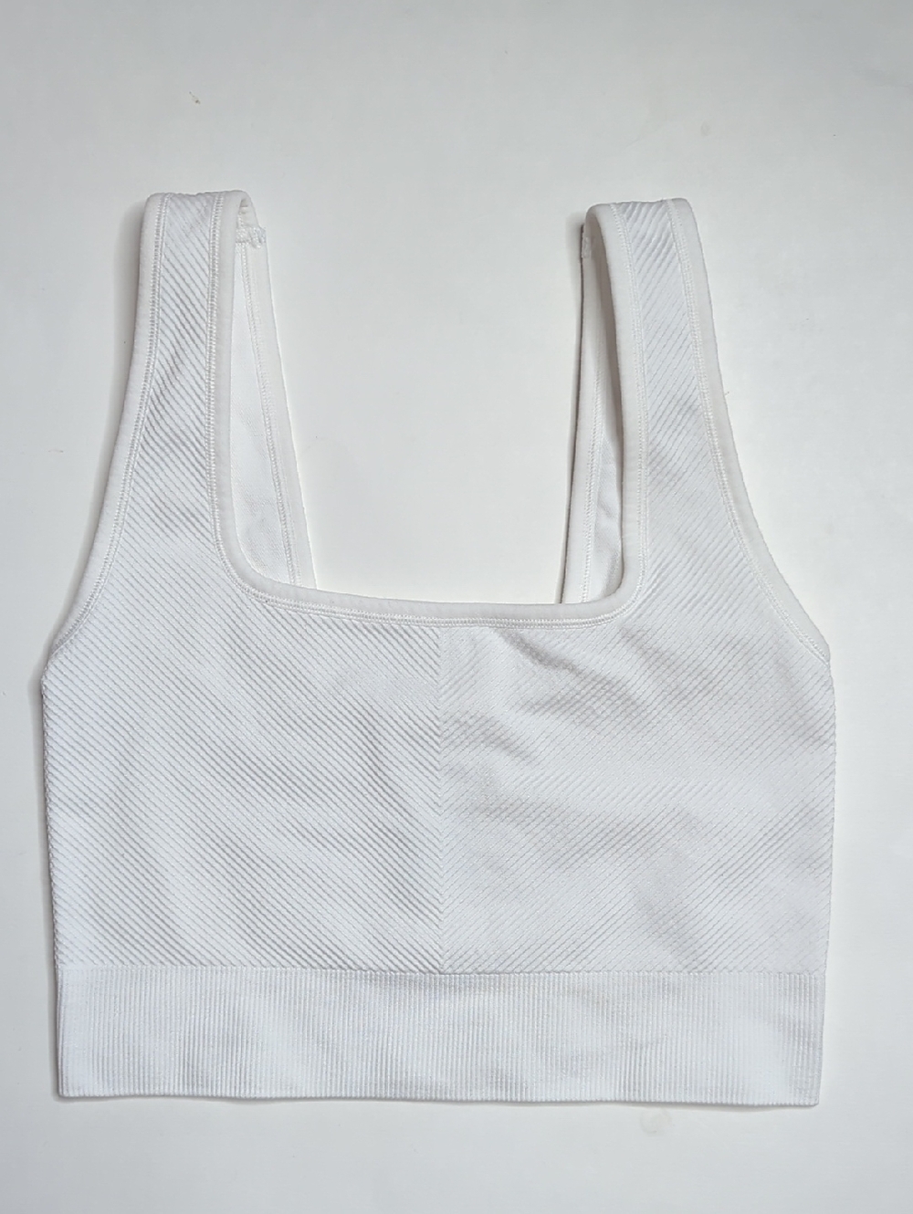 All In Motion Square Neck Bra Top White in Size XS